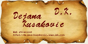 Dejana Kušaković vizit kartica